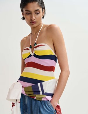 Essentiel Antwerp jellie knit top - off - white model