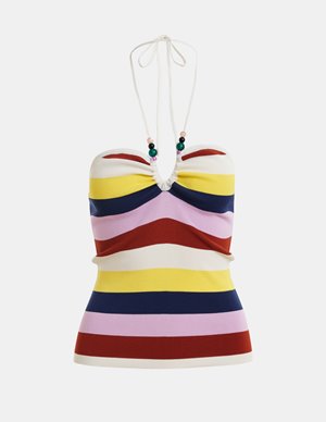 Essentiel Antwerp jellie knit top - off - white back