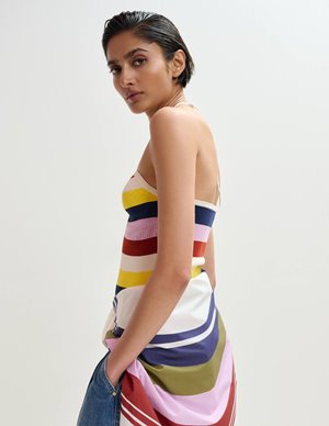 Essentiel Antwerp jellie knit top - off - white detail