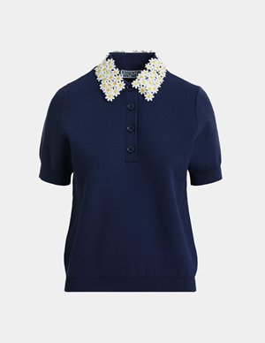 Essentiel Antwerp jember polo top - blue back
