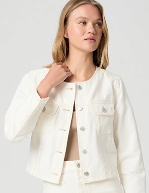 Paige Jeans dean jacket - ecru back