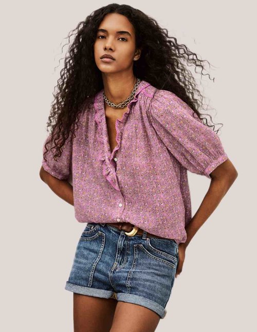 ba&sh Physalys top - rose