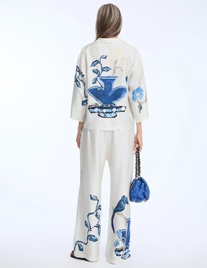 Munthe nancie top - print creme model