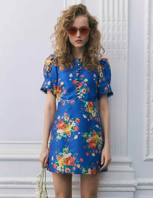 Queens of Archive Margot dress - blue