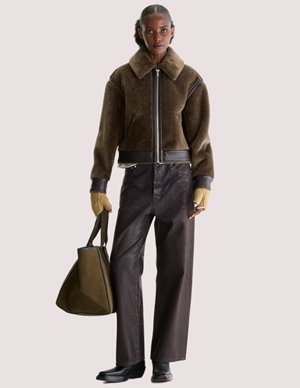 Bellerose eagle jacket - dark roast side