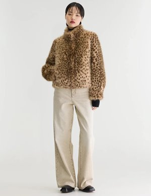 Bellerose enjoy jacket - cheetah print detail