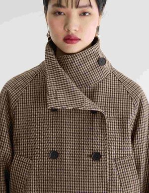 Bellerose jackal jacket - brown houndstooth detail