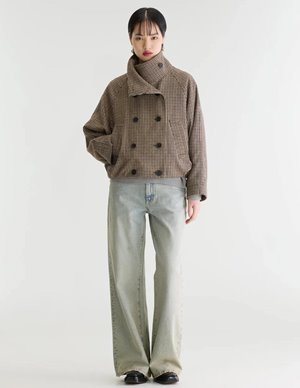 Bellerose jackal jacket - brown houndstooth side