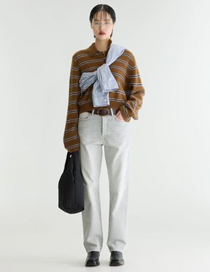Bellerose dussyr jumper - brown stripe detail