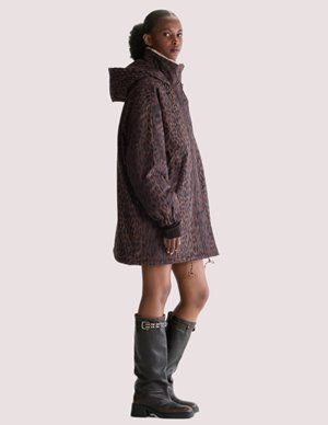 Bellerose jade coat - brown leopard detail