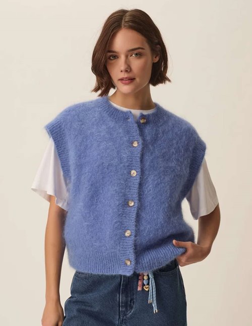 Des Petits Hauts Alibaba gilet - sky