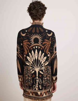 Hayley Menzies magic leopard cardigan - black model