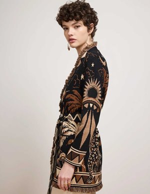 Hayley Menzies magic leopard cardigan - black side