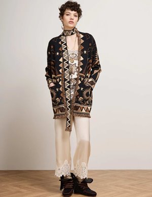 Hayley Menzies magic leopard cardigan - black detail