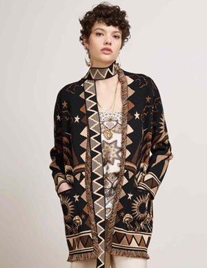 Hayley Menzies magic leopard cardigan - black