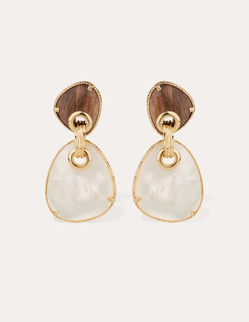 Gas Bijoux Silia earrings large - mother of pearl