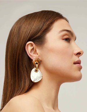 Gas Bijoux silia earrings large - mother of pearl back