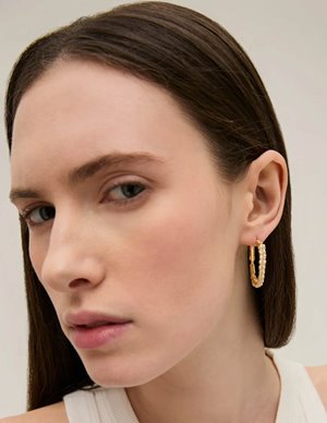 Gas Bijoux lyre earrings small - mother of pearl back