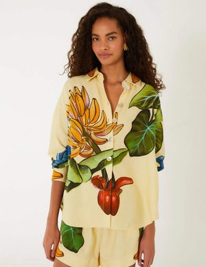 Farm Rio banana grapes shirt - yellow