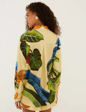 Farm Rio banana grapes shirt - yellow side