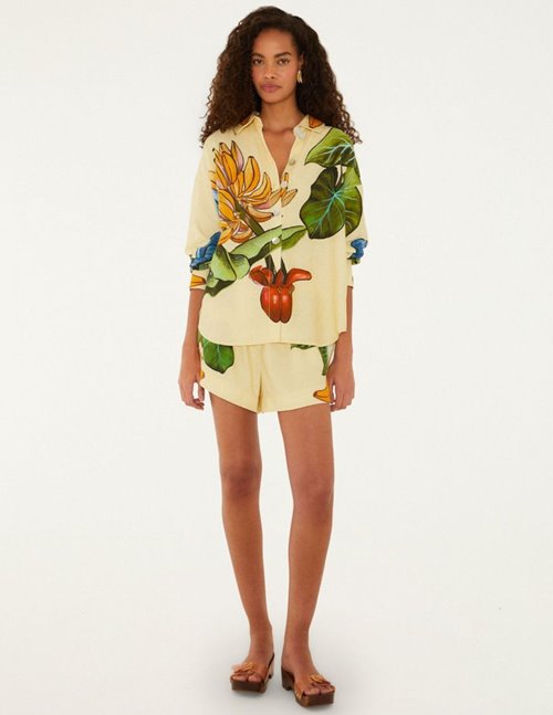 Farm Rio Banana grapes shorts - yellow