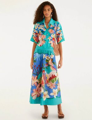 Farm Rio garden of life midi skirt - multi model