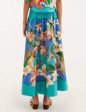 Farm Rio garden of life midi skirt - multi detail