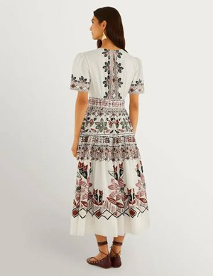 Farm Rio ainika organic cotton dress - white back