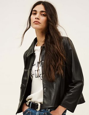 ba&sh mylos jacket - black