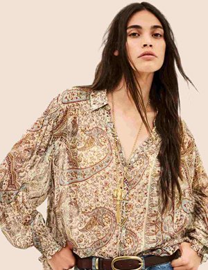 ba&sh cleo shirt - blue side